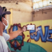Jovens do CJ Rubem Berta fazem arte com grafite